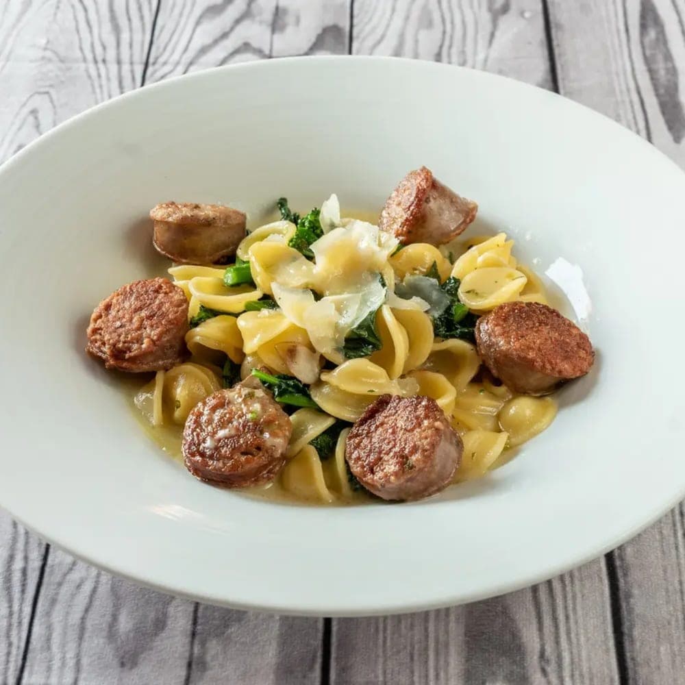 Hand-rolled orecchiette pasta at Demo Restaurant